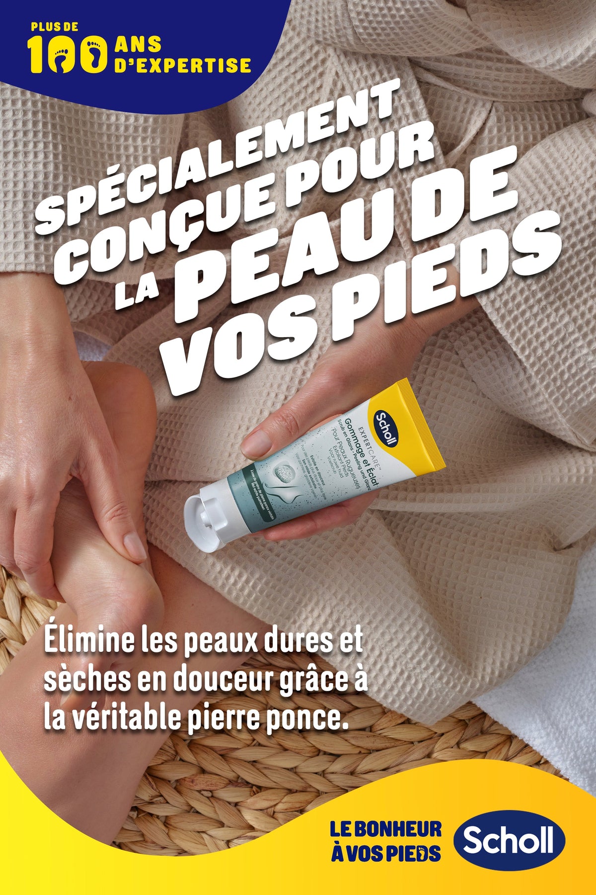 Scholl Scrub- en glanscrème voor ruwe voeten, 75 ml