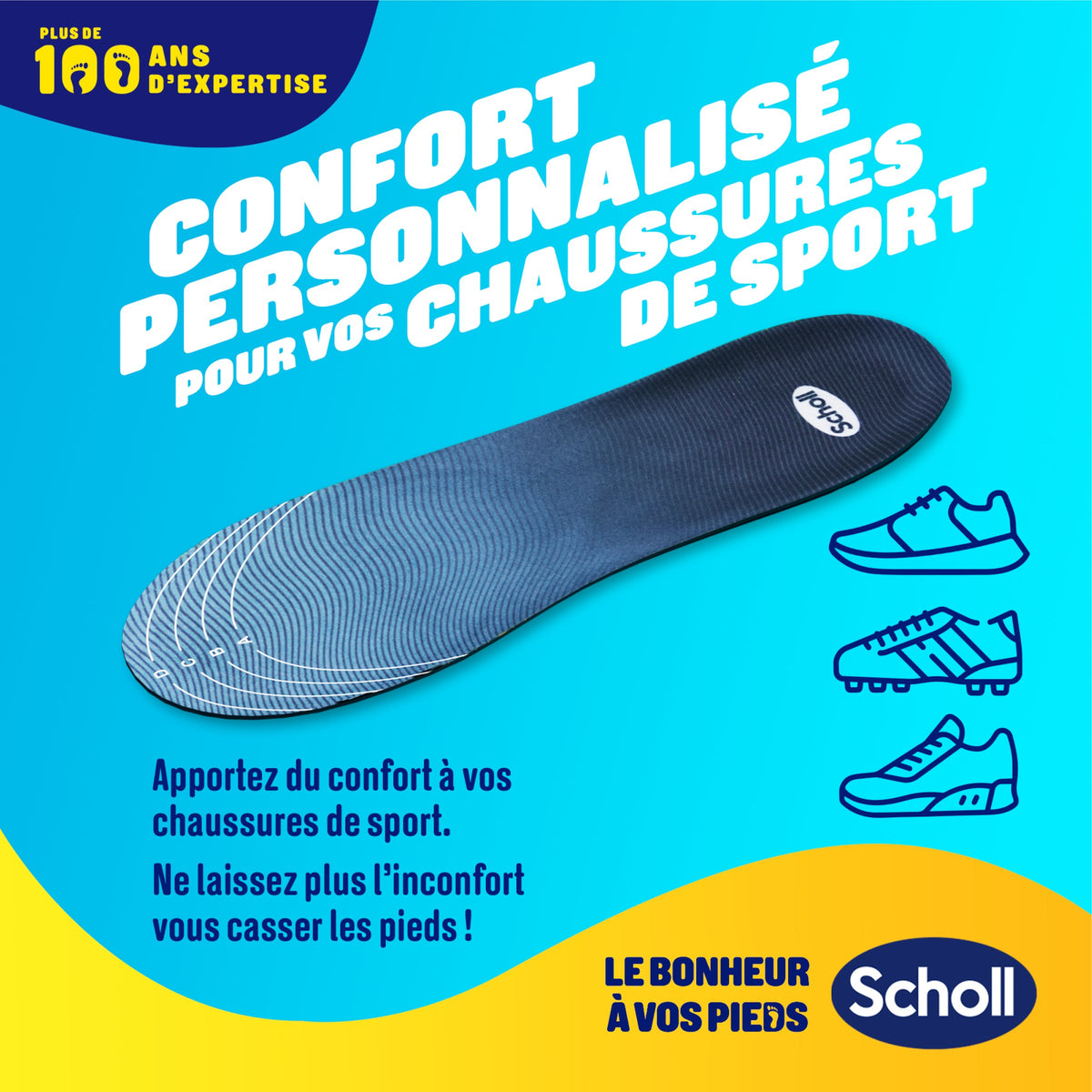 Semelles Scholl GelActiv Sport - Pointure 35.5 - 40.5