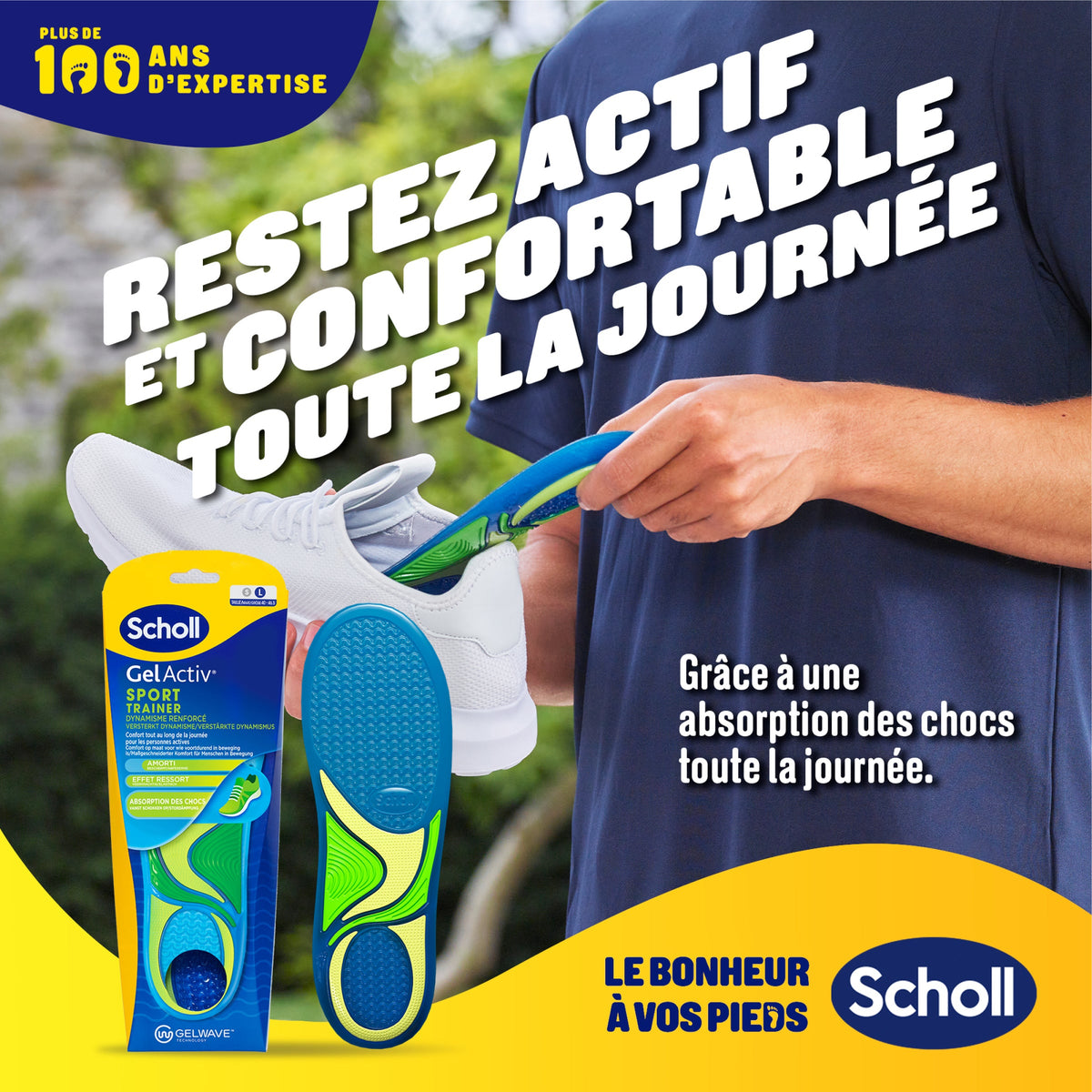 Semelles Scholl GelActiv Sport - Pointure 40 - 46.5