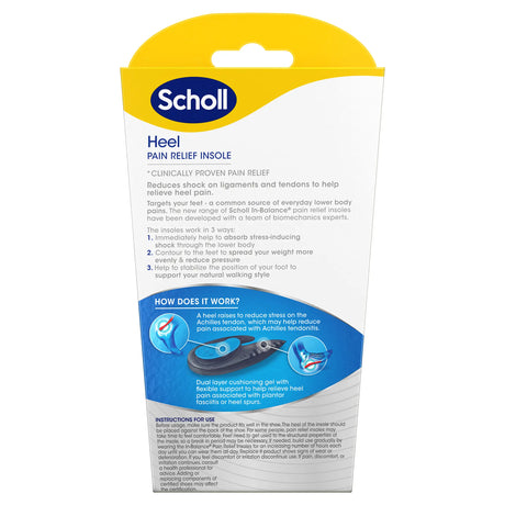 Scholl Insoles L (9 – 11) Heel & Ankle Pain Relief Insoles Large