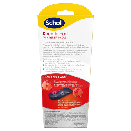 Scholl Insoles Everyday Knee to Heel Pain Relief Insoles