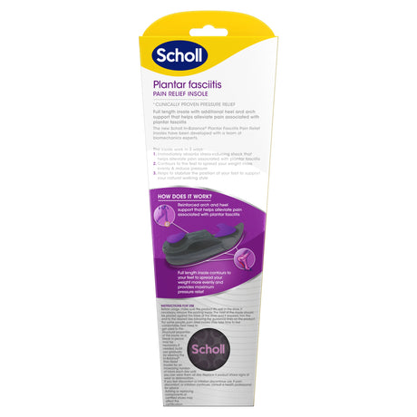 Scholl Insoles L (9 – 11) Plantar Fasciitis Pain Relief Insoles Large