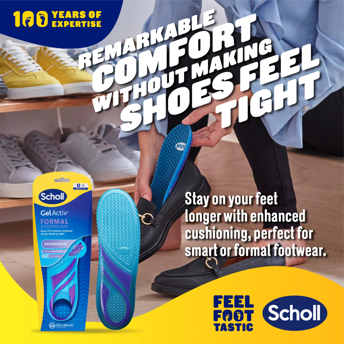 Scholl Insoles 3.5 -7.5 GelActiv™ Formal Insoles Small