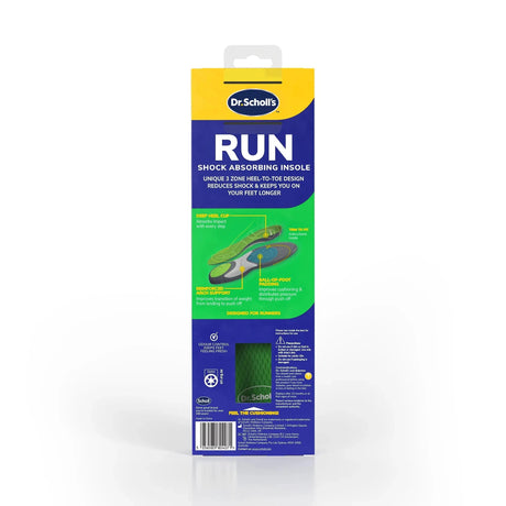Scholl Insoles L 7-13) Run Shock Absorbing Insoles - Large