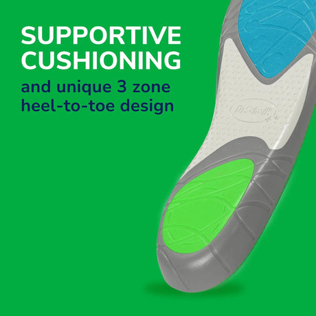 Scholl Insoles L 7-13) Run Shock Absorbing Insoles - Large