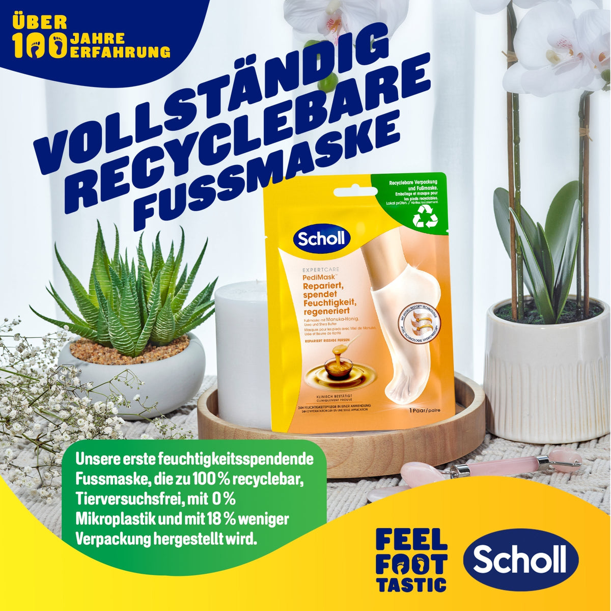 Scholl DE Care ExpertCare Fussmaske mit Manuka-Honig
