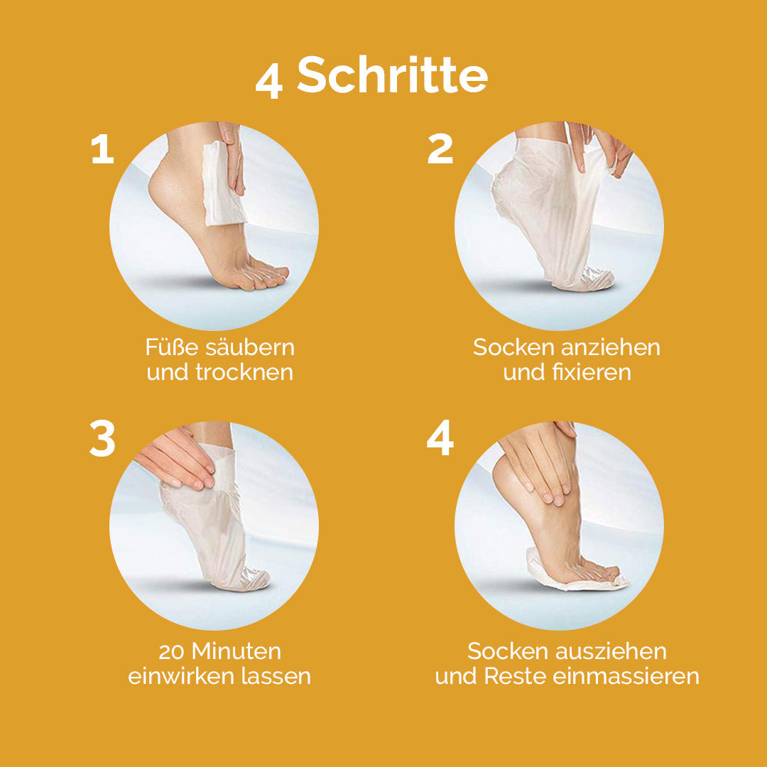 Scholl DE Care Scholl ExpertCare Intensiv pflegende  Fußmaske in Socken –  Nährende Maske  mit 3 wertvollen Ölen
