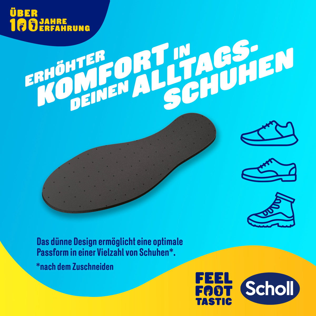 Scholl DE Insoles 35.5 - 40.5 Scholl Frische Einlegesohlen