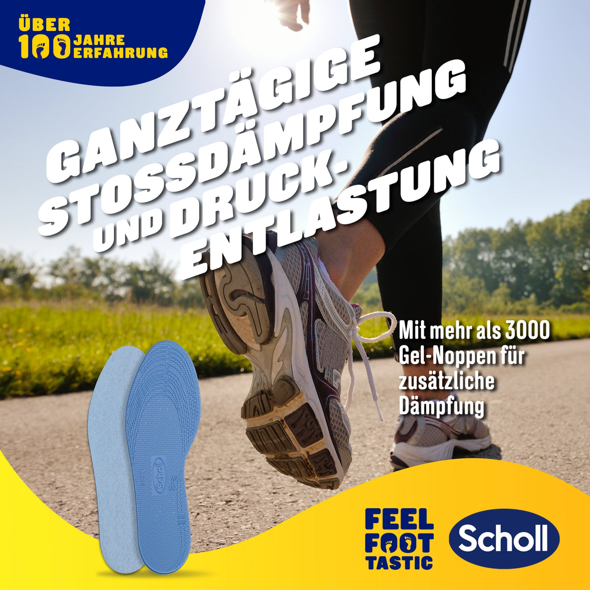 Scholl DE Insoles 35.5 - 40.5 Scholl Stoßdämpfende Einlegesohlen