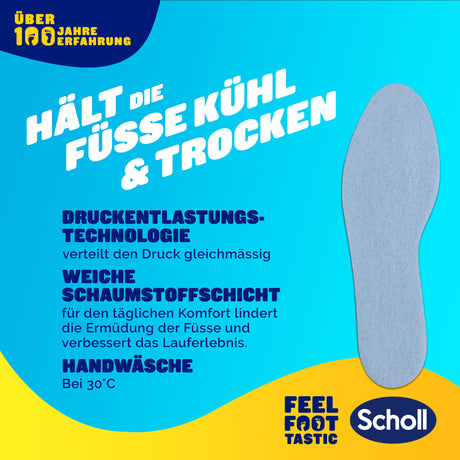 Scholl DE Insoles 35.5 - 40.5 Scholl Stoßdämpfende Einlegesohlen
