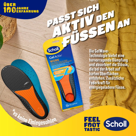 Scholl DE Insoles 40 - 46.5 GelActiv™ Work Einlegesohlen Herren