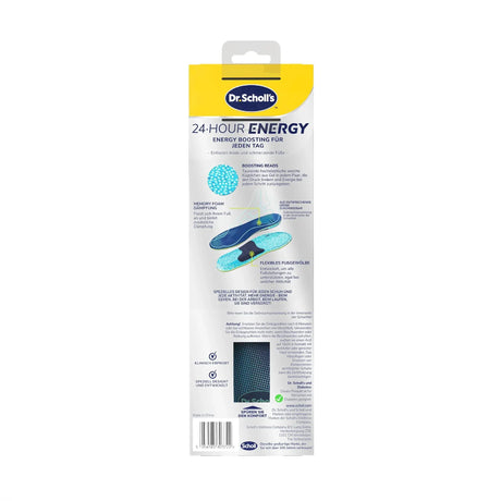 Scholl DE Insoles Dr. Scholl’s 24-Hour Energy Einlagen, EU Größe 40-47.5