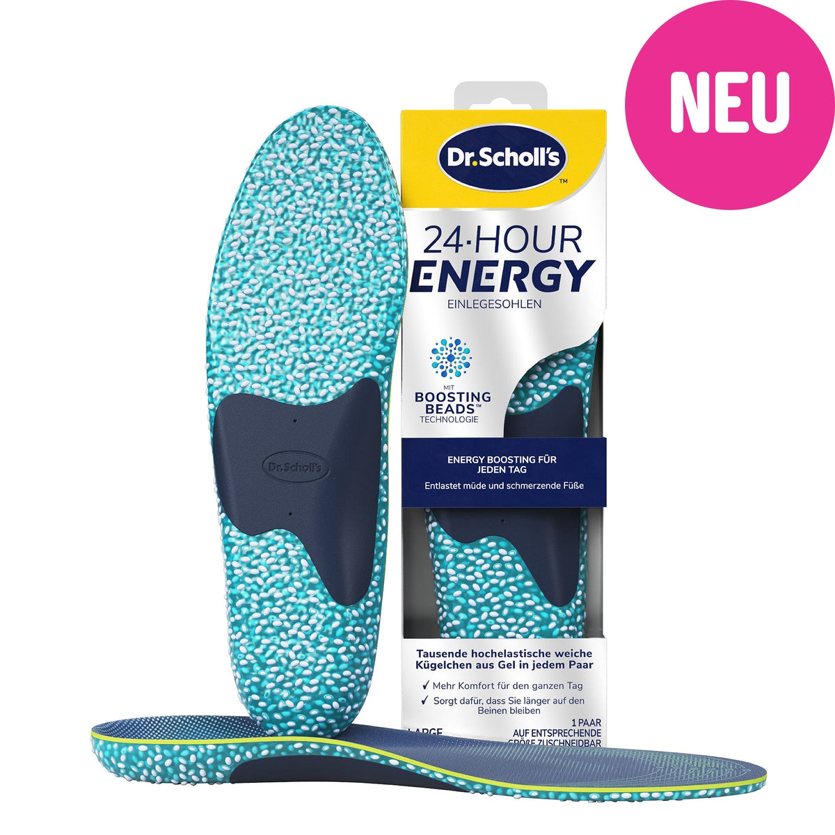Scholl DE Insoles Dr. Scholl’s 24-Hour Energy Einlagen, EU Größe 40-47.5