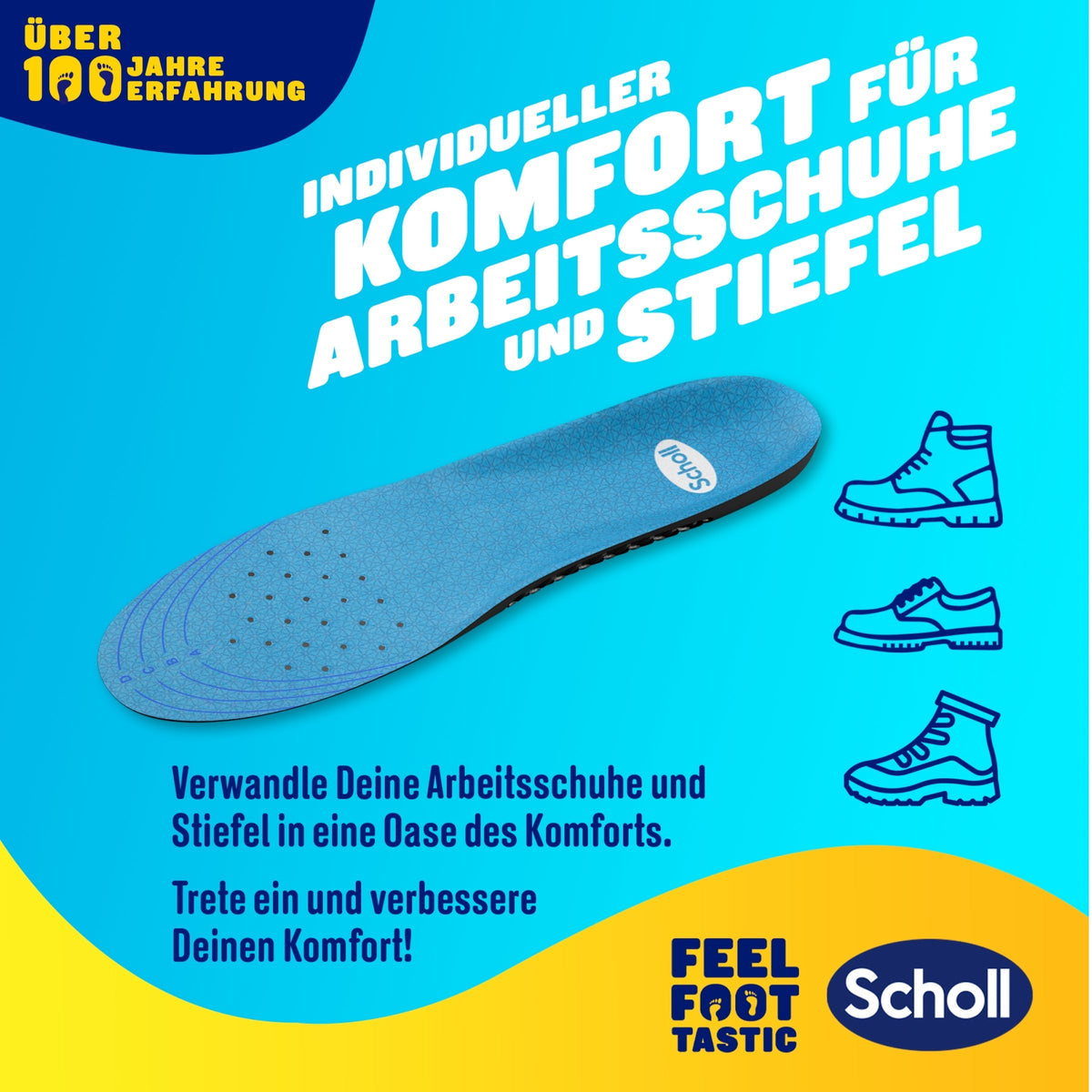 Scholl DE Insoles GelActiv™ Work Einlegesohlen Herren