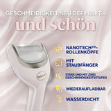 Scholl Site DE Care Dr. Scholl’s Pedi Perfect Pro Wasserdichter, Wiederaufladbarer, Elektrischer Fußhornhautentferner mit x2 Rollenköpfen