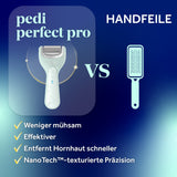 Scholl Site DE Care Dr. Scholl’s Pedi Perfect Pro Wasserdichter, Wiederaufladbarer, Elektrischer Fußhornhautentferner mit x3 Rollenköpfen