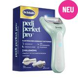 Scholl Site DE Care Dr. Scholl’s Pedi Perfect Pro Wasserdichter, Wiederaufladbarer, Elektrischer Fußhornhautentferner mit x3 Rollenköpfen