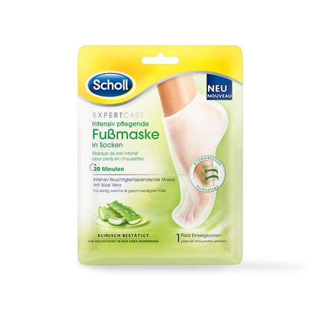 Scholl Site DE Care Scholl ExpertCare intensiv pflegende Fußmaske in Socken – intensiv  feuchtigkeitspendende Maske mit Aloe Vera