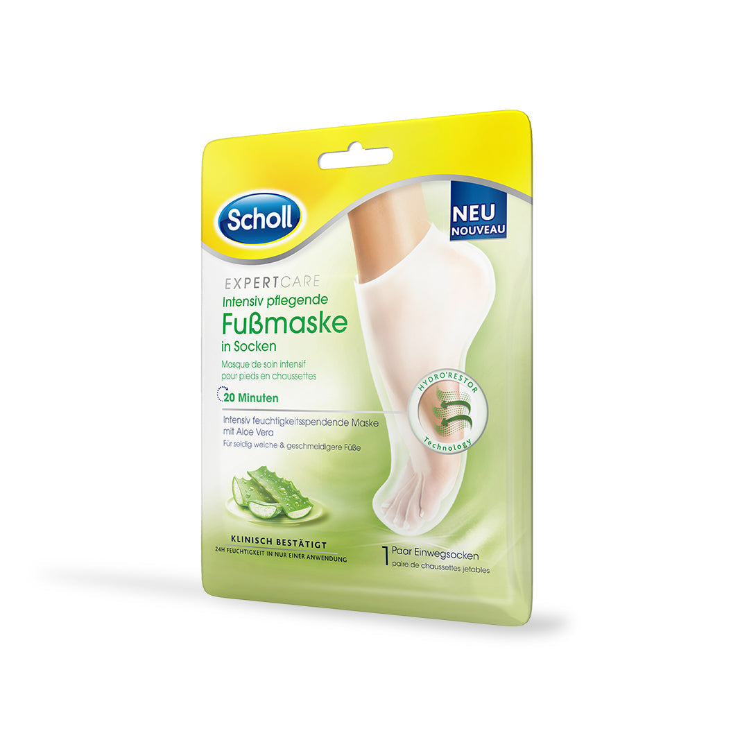 Scholl Site DE Care Scholl ExpertCare intensiv pflegende Fußmaske in Socken – intensiv  feuchtigkeitspendende Maske mit Aloe Vera